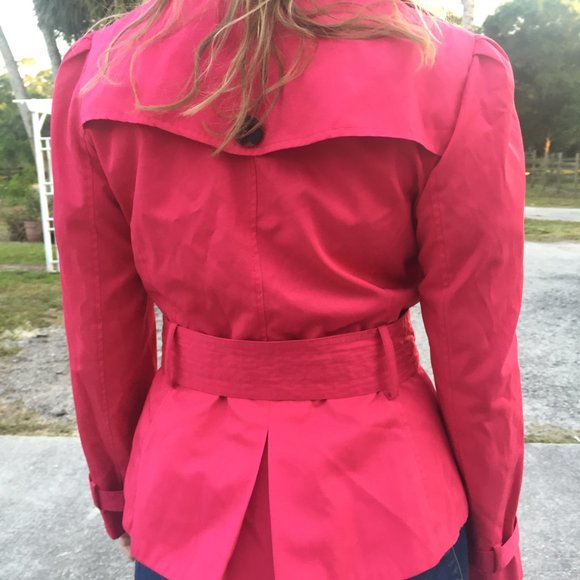 🌧Pink Trench Coat, Black Rivet - Picture 7 of 12